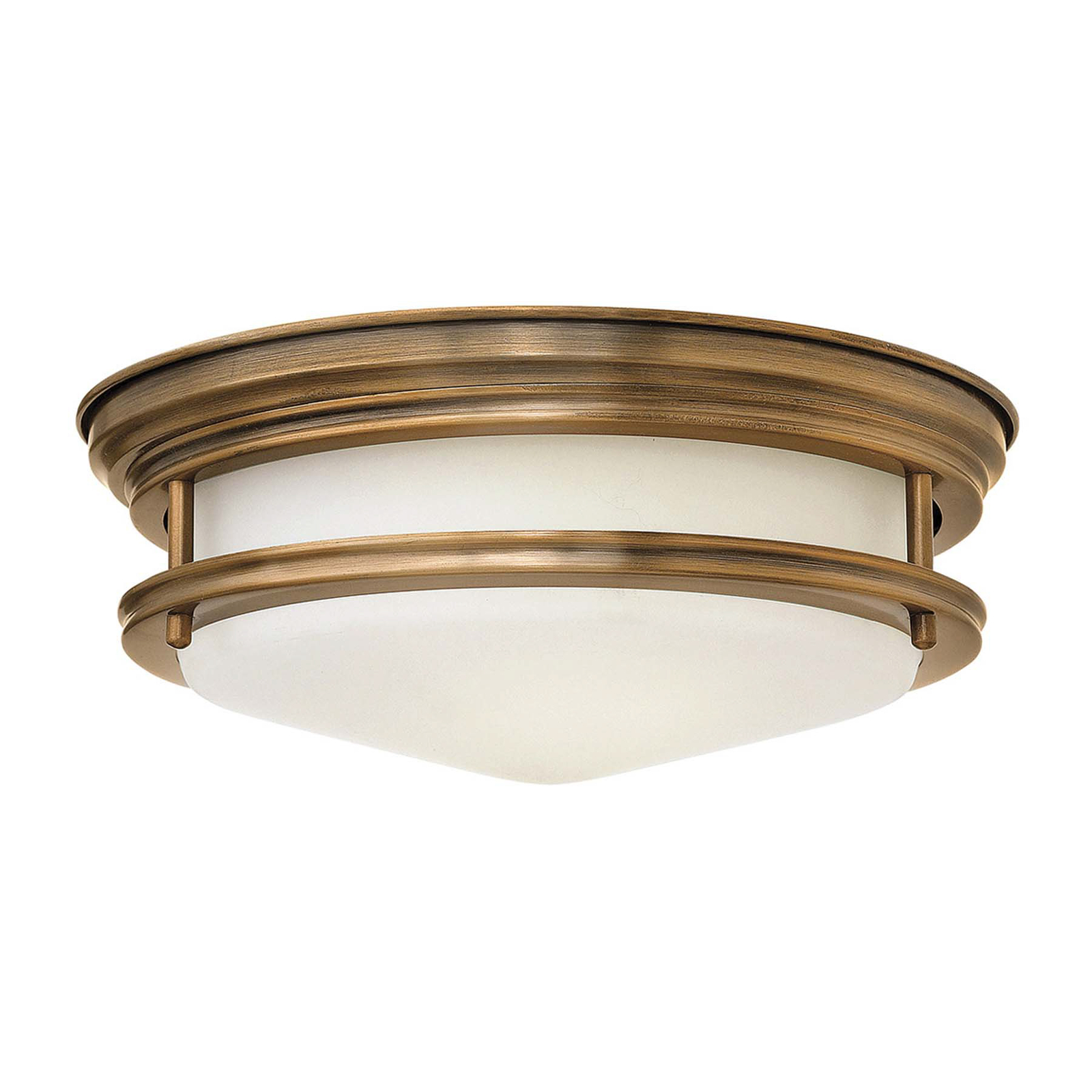 Hadrian buiten plafondlamp, brons/opaal wit